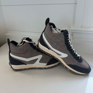 NWOT Rag & Bone Retro Multi-Plaid High-Top Sneakers 9